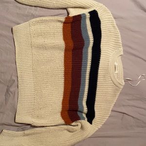 Cream Striped Sweater